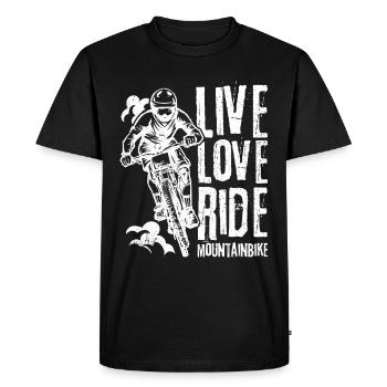 MTB Mountain Bike Bike Bike Fans Wheel MTB Biker M - Men's Premium Organic T-Shirt - black - Front - Nico (187cm)