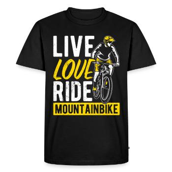 MTB Mountain Bike Bike Bike Fans Wheel MTB Biker M - Men's Premium Organic T-Shirt - black - Front - Nico (187cm)