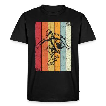 Skateboard Skateboarding Skater Vintage Boarder Sk - Men's Premium Organic T-Shirt - black - Front - Nico (187cm)
