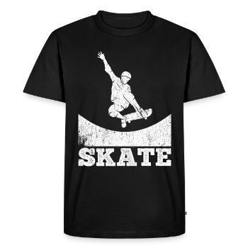 Skateboard Skateboarding Skater Vintage Boarder Sk - Men's Premium Organic T-Shirt - black - Front - Nico (187cm)