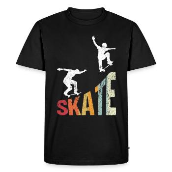 Skateboard Skateboarding Skater Vintage Boarder Sk - Men's Premium Organic T-Shirt - black - Front - Nico (187cm)