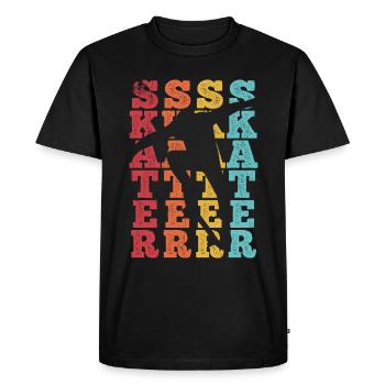 Skateboard Skateboarding Skater Vintage Boarder Sk - Men's Premium Organic T-Shirt - black - Front - Nico (187cm)