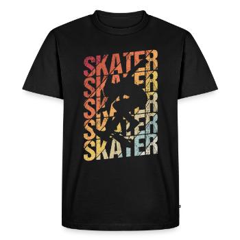 Skateboard Skateboarding Skater Vintage Boarder Sk - Men's Premium Organic T-Shirt - black - Front - Nico (187cm)