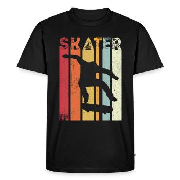 Skateboard Skateboarding Skater Vintage Boarder Sk - Men's Premium Organic T-Shirt - black - Front - Nico (187cm)