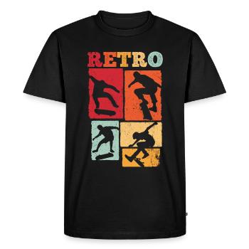 Skateboard Skateboarding Skater Vintage Boarder Sk - Men's Premium Organic T-Shirt - black - Front - Nico (187cm)