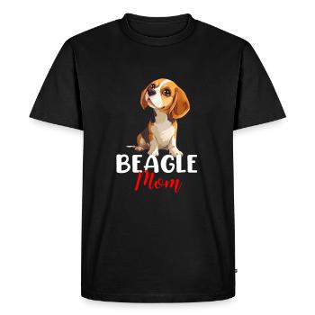 beagle mom beagle - Men's Premium Organic T-Shirt - black - Front - Nico (187cm)