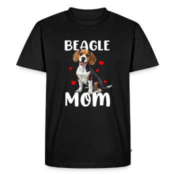 beagle mom beagle - Men's Premium Organic T-Shirt - black - Front - Nico (187cm)