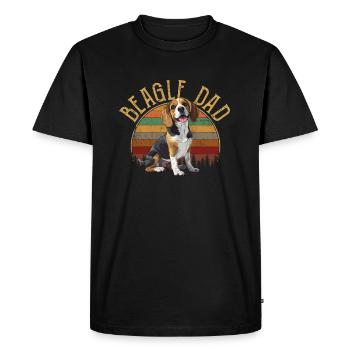 beagle dad beagle - Men's Premium Organic T-Shirt - black - Front - Nico (187cm)