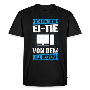 Informatique Ordinateur PC Profession Abreit Fan D’ordinateur Dire Informatique - T-shirt Premium bio Homme - noir - Devant - Nico (187cm)
