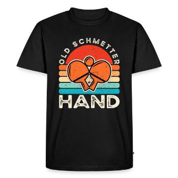 Vintage King Pong - Ping Pong - Men's Premium Organic T-Shirt - black - Front - Nico (187cm)