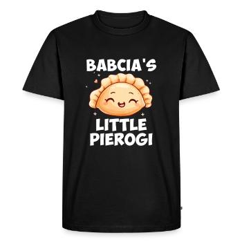 Babcia Little Pierogi - Men's Premium Organic T-Shirt - black - Front - Nico (187cm)