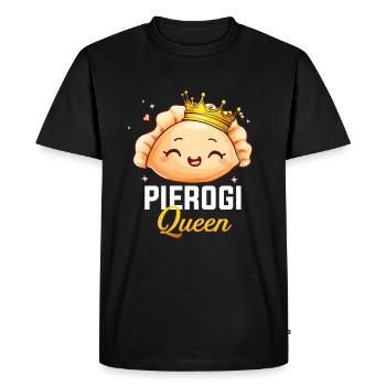 Pierogi princess Polish Pierogi - Men's Premium Organic T-Shirt - black - Front - Nico (187cm)