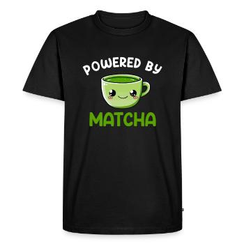 Propulsé par Matcha, Matcha - T-shirt Premium bio Homme - noir - Devant - Nico (187cm)