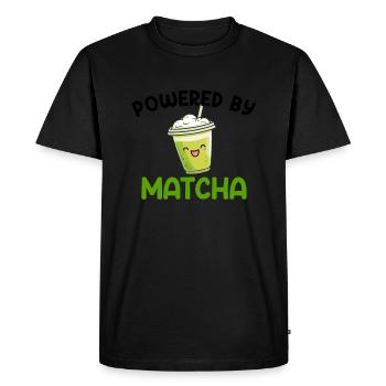 Propulsé par Matcha, Matcha - T-shirt Premium bio Homme - noir - Devant - Nico (187cm)