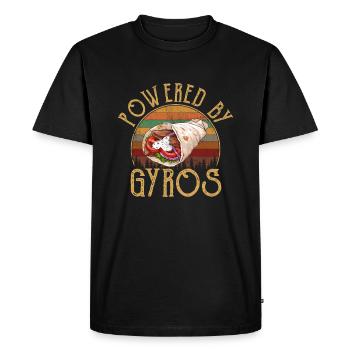 Propulsé par gyros Greek Food - T-shirt Premium bio Homme - noir - Devant - Nico (187cm)