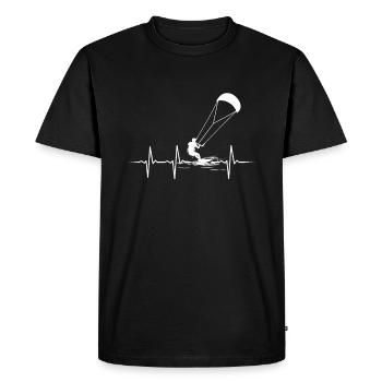 Amateur de kitesurf et de kitesurf - T-shirt Premium bio Homme - noir - Devant - Nico (187cm)
