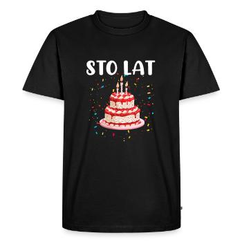 Anniversaires Sto Lat Polska Pologne - T-shirt Premium bio Homme - noir - Devant - Nico (187cm)