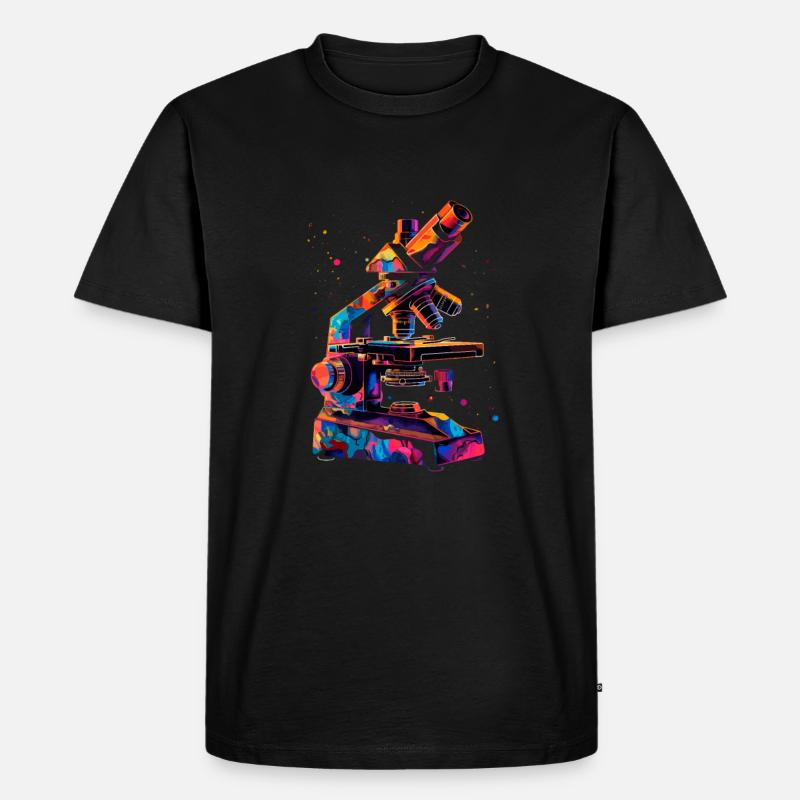Microscopy Scientist Biologist Microscope - Männer Premium Bio T-Shirt - Schwarz
