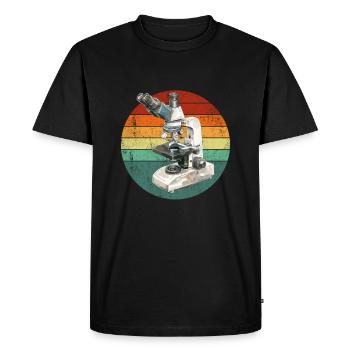 Microscopie Scientifique Biologiste Microscope - T-shirt Premium bio Homme - noir - Devant - Nico (187cm)
