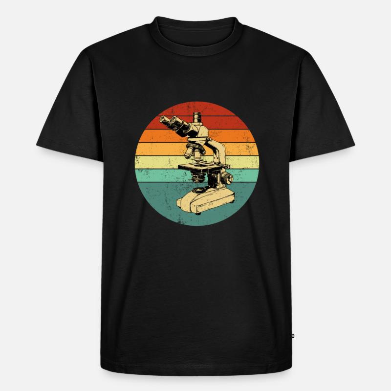 Microscopy Scientist Biologist Microscope - Männer Premium Bio T-Shirt - Schwarz