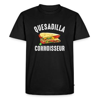 Quesadilla Connoisseur - Men's Premium Organic T-Shirt - black - Front - Nico (187cm)