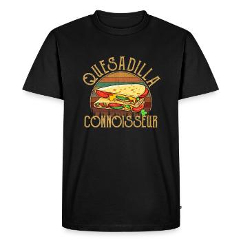 Quesadilla Connoisseur - Men's Premium Organic T-Shirt - black - Front - Nico (187cm)