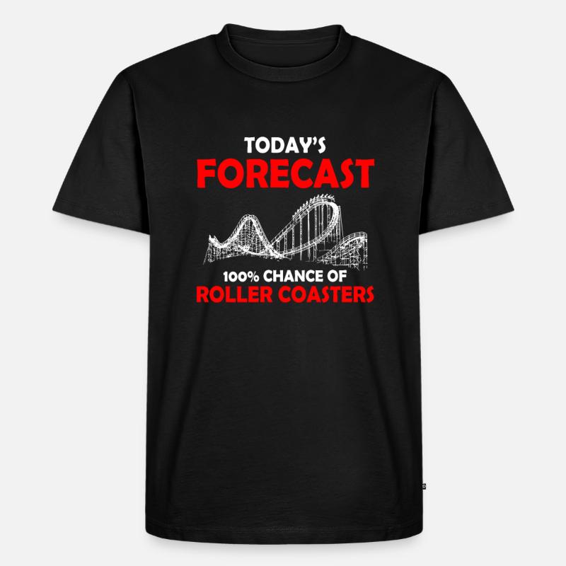 forecast Roller Coaster rollercoaster - Männer Premium Bio T-Shirt - Schwarz