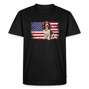 Épagneul springer - T-shirt Premium bio Homme - noir - Devant - Nico (187cm)