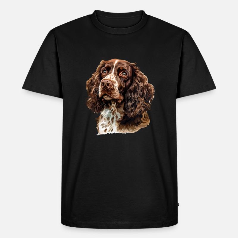 springer spaniel - Männer Premium Bio T-Shirt - Schwarz