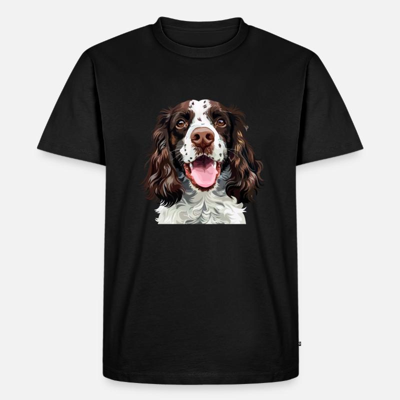 springer spaniel - Männer Premium Bio T-Shirt - Schwarz