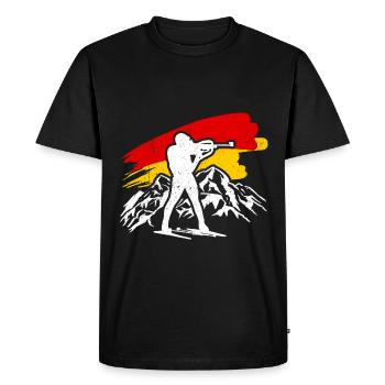 Biathlon Germany Sport Germany Biathlete Fan Sk - Men's Premium Organic T-Shirt - black - Front - Nico (187cm)