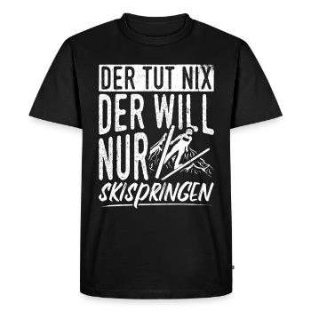 Ski Jumping Ski Flying Competition Winter Sports Skisp - Men's Premium Organic T-Shirt - black - Front - Nico (187cm)