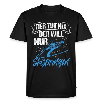 Ski Jumping Ski Flying Competition Winter Sports Skisp - Men's Premium Organic T-Shirt - black - Front - Nico (187cm)
