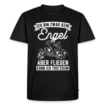 I'm not an angel but I can fly - Men's Premium Organic T-Shirt - black - Front - Nico (187cm)