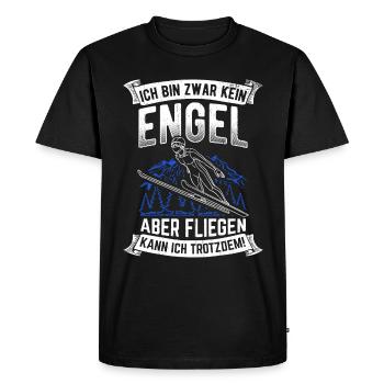 I'm not an angel but I can fly - Men's Premium Organic T-Shirt - black - Front - Nico (187cm)