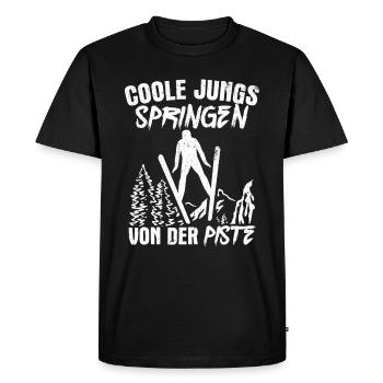 Ski Jumping Ski Flying Competition Winter Sports Skisp - Men's Premium Organic T-Shirt - black - Front - Nico (187cm)