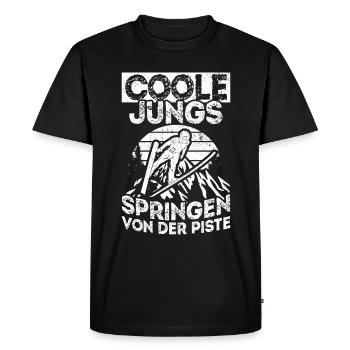 Ski Jumping Ski Flying Competition Winter Sports Skisp - Men's Premium Organic T-Shirt - black - Front - Nico (187cm)