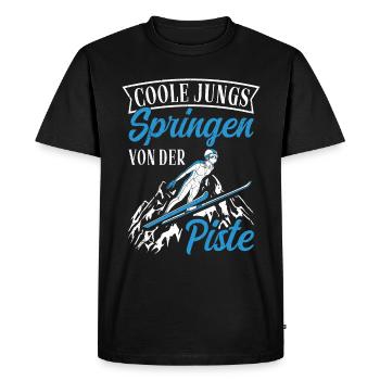 Ski Jumping Ski Flying Competition Winter Sports Skisp - Men's Premium Organic T-Shirt - black - Front - Nico (187cm)