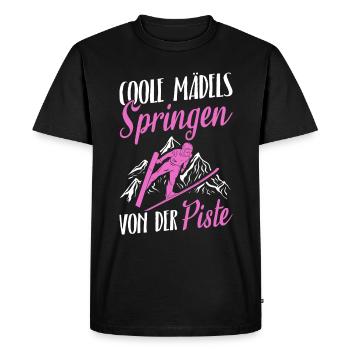 Ski Jumping Ski Flying Competition Winter Sports Skisp - Men's Premium Organic T-Shirt - black - Front - Nico (187cm)
