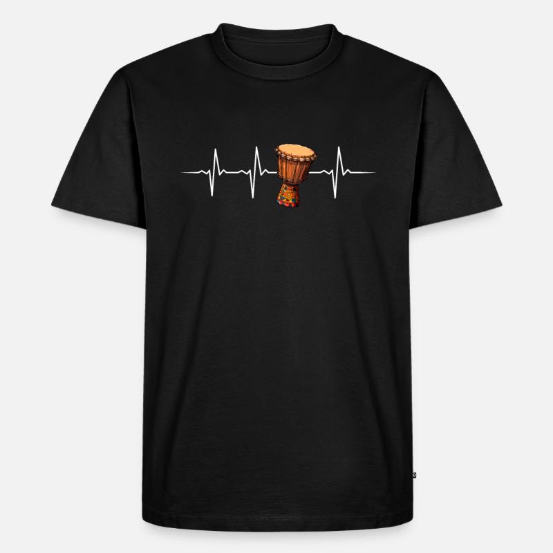 djembe african drums - Männer Premium Bio T-Shirt - Schwarz