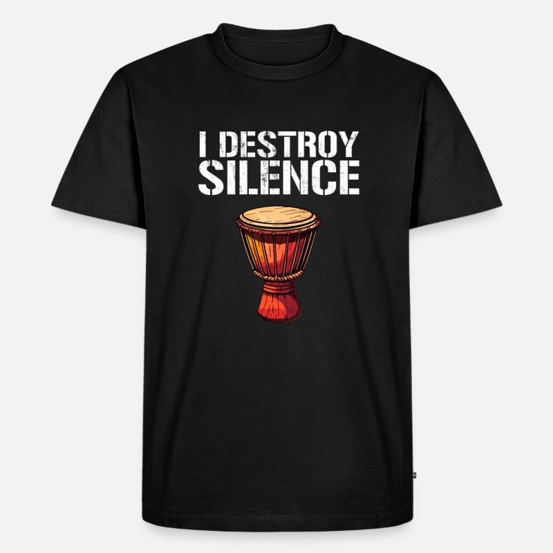 djembe african drums - Männer Premium Bio T-Shirt - Schwarz