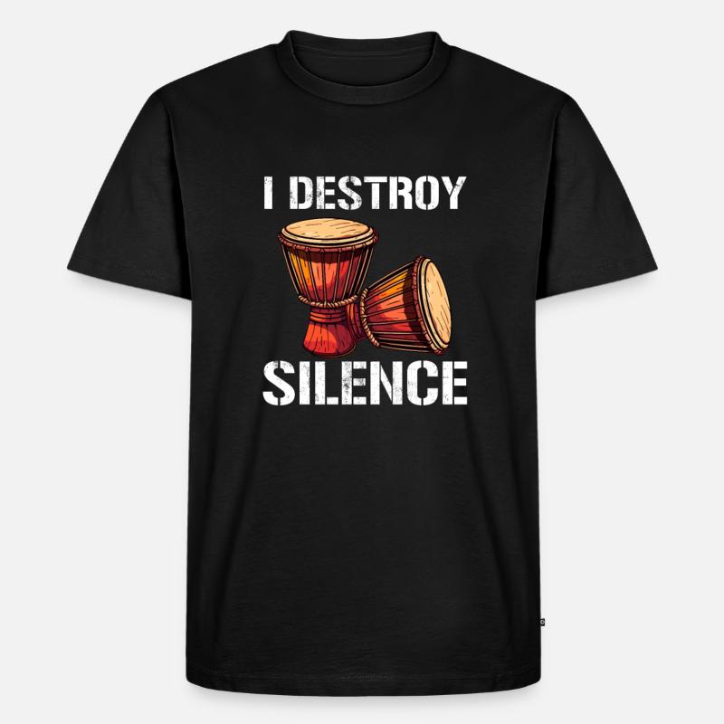 djembe african drums - Männer Premium Bio T-Shirt - Schwarz