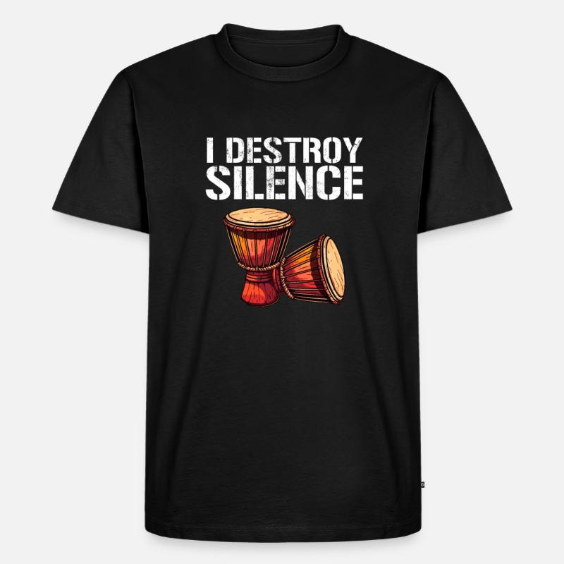djembe african drums - Männer Premium Bio T-Shirt - Schwarz