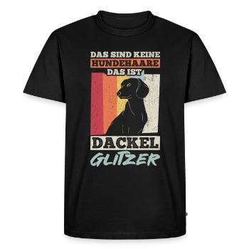 Teckel, promenade de chien, fan de chien, propriétaire de chien, chien chien amour - T-shirt Premium bio Homme - noir - Devant - Nico (187cm)