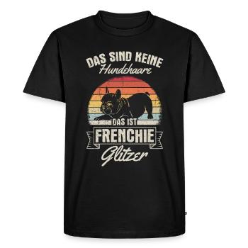 That's not dog hair, that's Frenchie Glitze - Men's Premium Organic T-Shirt - black - Front - Nico (187cm)