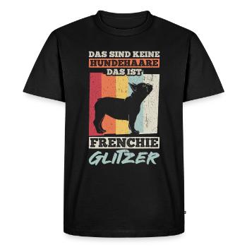 That's not dog hair, that's Frenchie Glitze - Men's Premium Organic T-Shirt - black - Front - Nico (187cm)