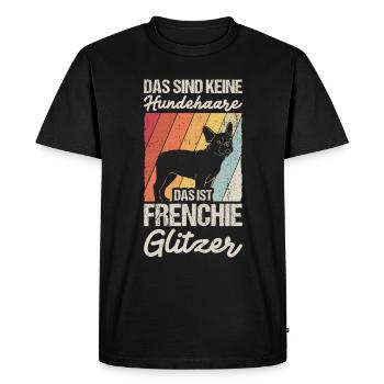 That's not dog hair, that's Frenchie Glitze - Men's Premium Organic T-Shirt - black - Front - Nico (187cm)