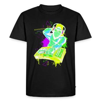 DJ Monkey Music Party Fun Sunglasses Monkey Headph - Men's Premium Organic T-Shirt - black - Front - Nico (187cm)