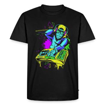 DJ Monkey Music Party Fun Sunglasses Fun Dancing C - Men's Premium Organic T-Shirt - black - Front - Nico (187cm)
