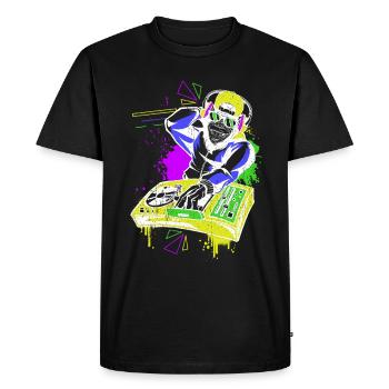 DJ Monkey Music Party Fun Sunglasses Monkey Headph - Men's Premium Organic T-Shirt - black - Front - Nico (187cm)